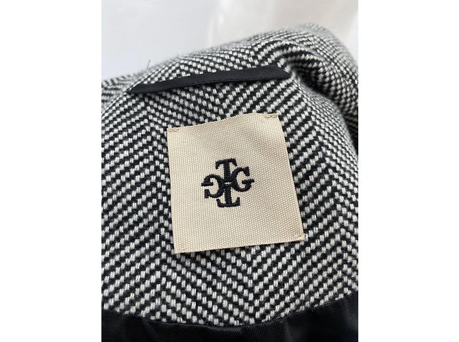Autre Marque Las chaquetas de lana T.UK 8 Gris - vista 5