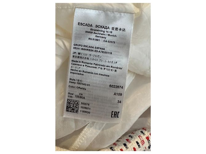 Escada Tweed Kleid Mehrfarben - Ansicht 9
