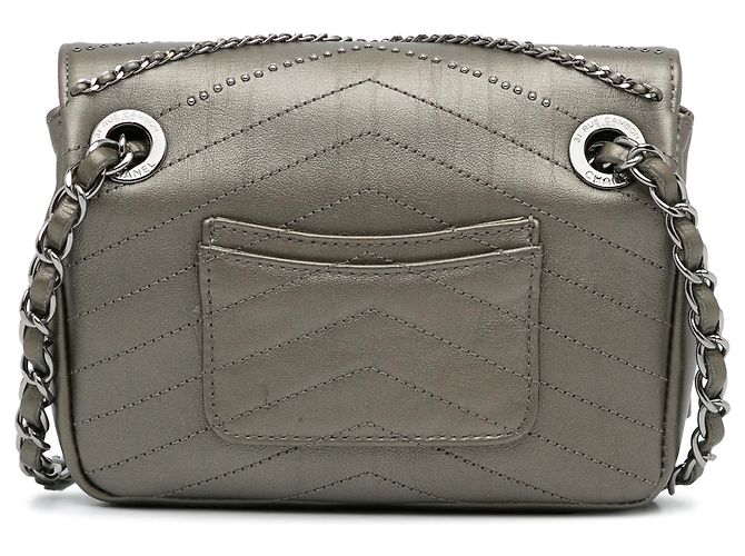 Chanel Grey Mini Pelle di vitello decorata Chevron Square Envelop Flap - vista 4