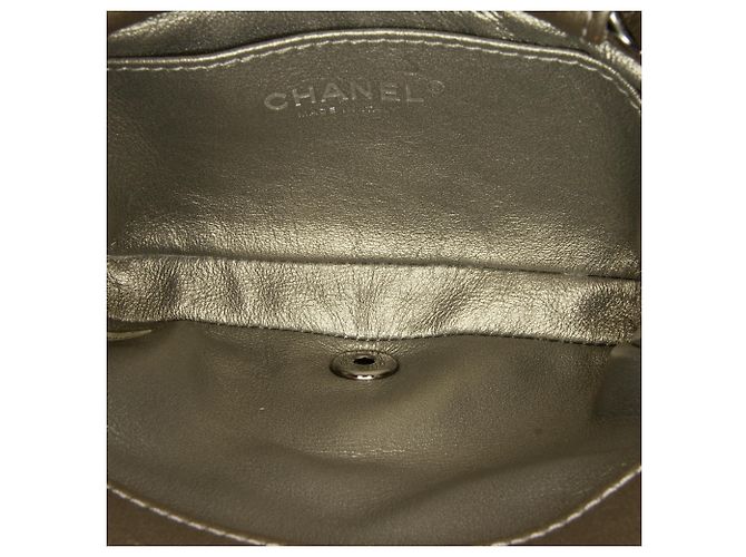 Chanel Grey Mini Pelle di vitello decorata Chevron Square Envelop Flap - vista 6