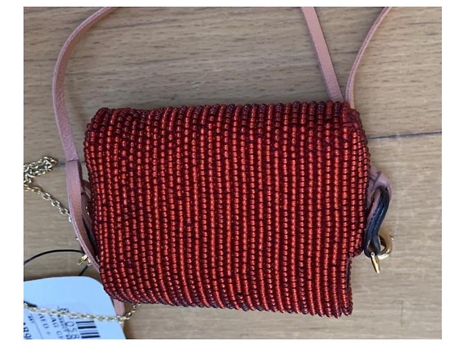 Pochette Fendi Picot Perle Rosse Rosso - vista 6