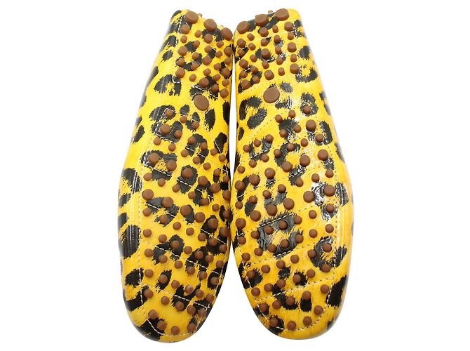 Roberto Cavalli Mocassini con stampa leopardata gialli e neri - vista 6
