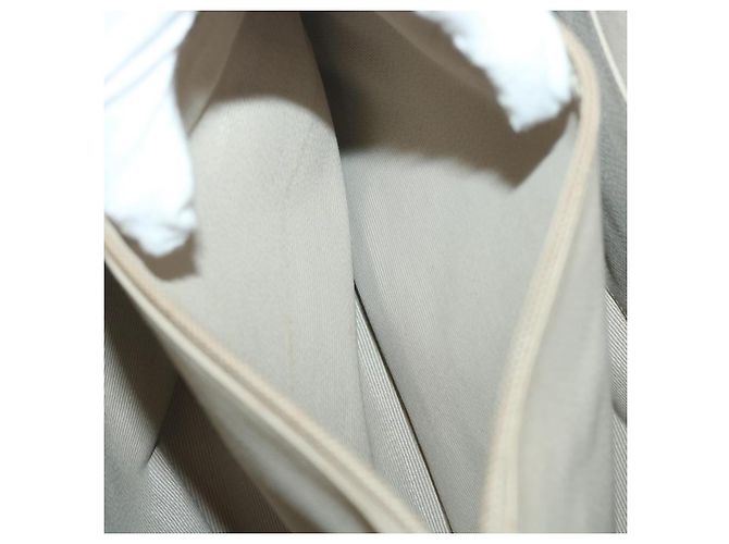Salvatore Ferragamo Borsa A Spalla Nylon Vernice Beige Auth ti1318 - vista 22