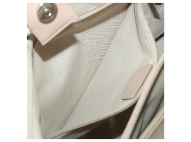 Salvatore Ferragamo Borsa A Spalla Nylon Vernice Beige Auth ti1318 - vista 23