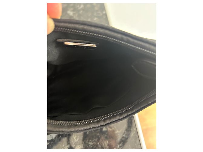 Borsa a spalla Prada nera in tela edizione 2000 Nero - vista 5