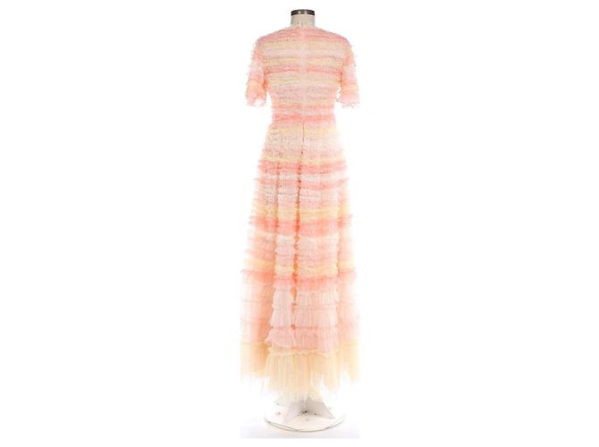 Needle & Thread Luella Rüschen Maxikleid Rosa Mehrfarben - Ansicht 2