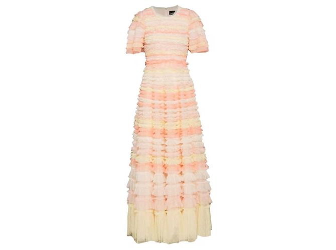 Needle & Thread Luella Rüschen Maxikleid Rosa Mehrfarben - Ansicht 4