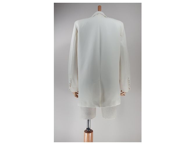 Zadig & Voltaire Blazer de lã marfim Branco - vista 5
