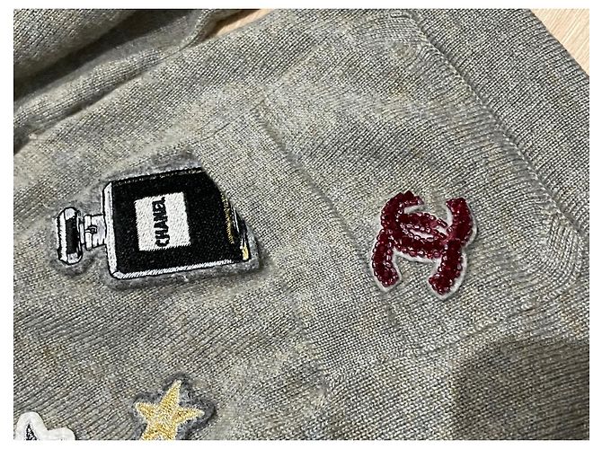 Chanel Cardigan aus Kaschmir Grau - Ansicht 8