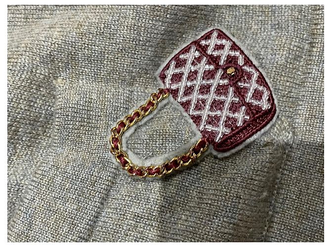 Chanel Cardigan aus Kaschmir Grau - Ansicht 9