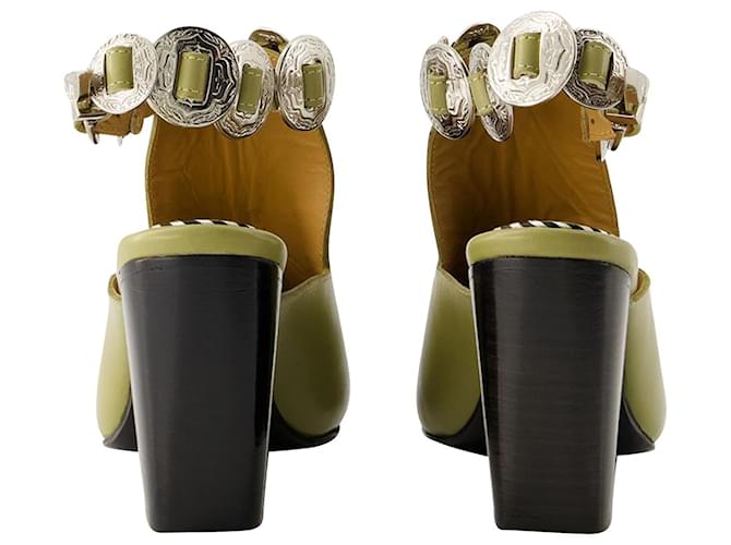 AJ1308 Sandali - Toga Pulla - Pelle - Kaki Verde Cachi - vista 3