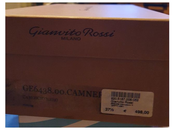 Sandali Gianvito Rossi in scamosciato nero - vista 7