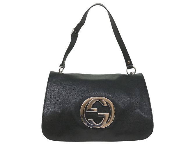 GUCCI Borsa a tracolla intrecciata in pelle nera 115746 Auth ki3687 Nero - vista 13