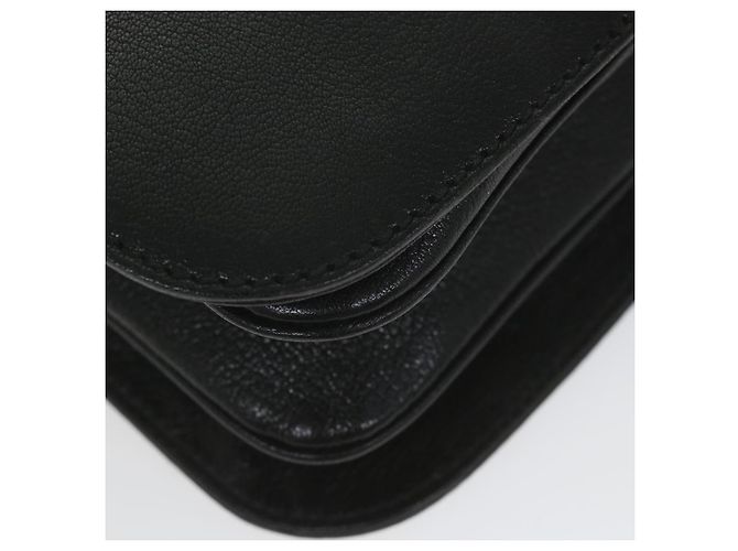 GUCCI Borsa a tracolla intrecciata in pelle nera 115746 Auth ki3687 Nero - vista 14