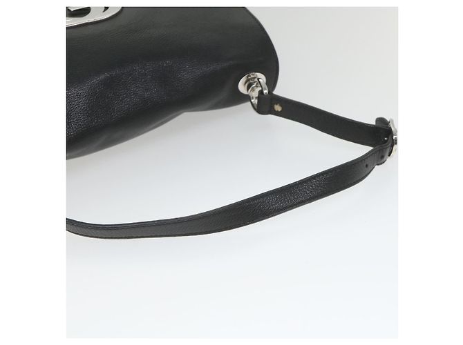 GUCCI Borsa a tracolla intrecciata in pelle nera 115746 Auth ki3687 Nero - vista 7