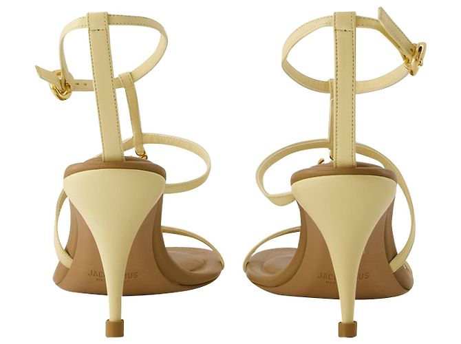 Pralu Sandals - Jacquemus - Leather - Ivory - view 3
