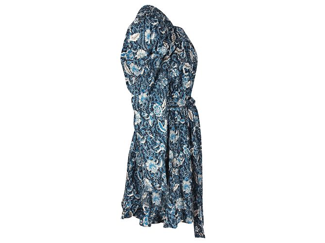 Ulla Johnson Minivestido Nailah con estampado floral en algodón azul - vista 2
