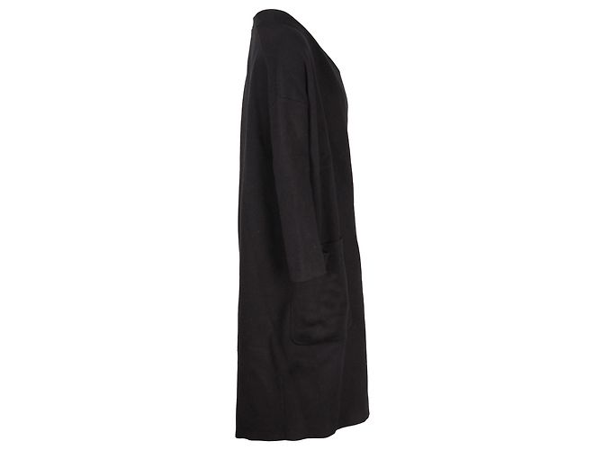 Gilet Long Ouvert Maje en Acrylique Noir - vue 5