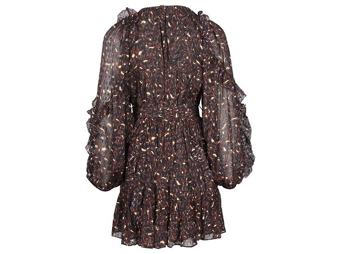 Miniabito stampato Ulla Johnson Maita in seta multicolor Nero - vista 2