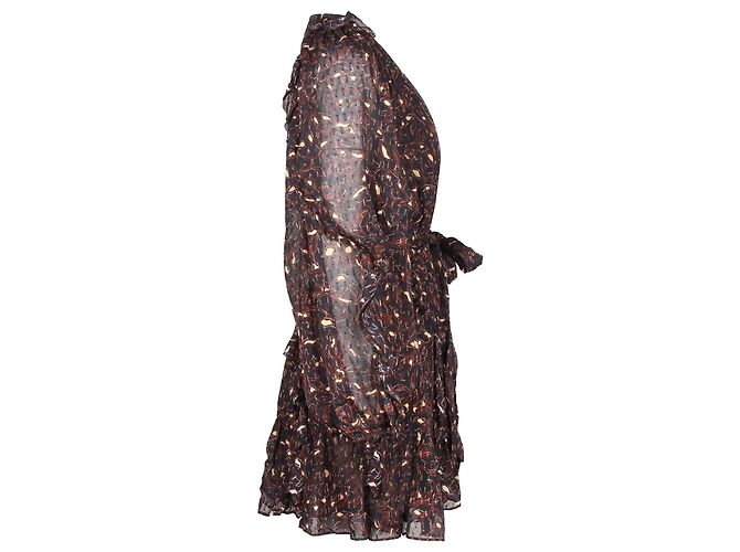 Miniabito stampato Ulla Johnson Maita in seta multicolor Nero - vista 3
