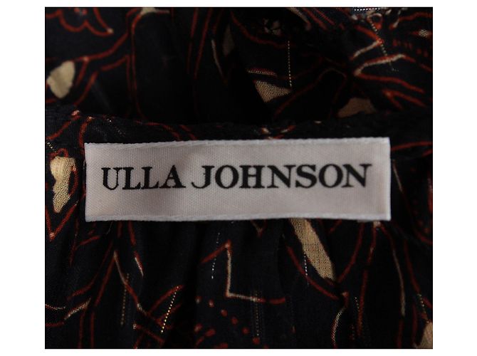 Miniabito stampato Ulla Johnson Maita in seta multicolor Nero - vista 4