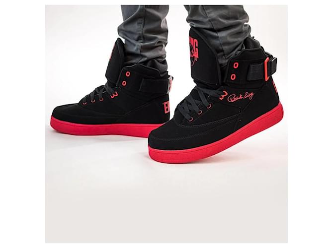 Sneakers Patrick Ewing Nere Rosse Pelle Sintetico Nero Rosso Multicolore - vista 6