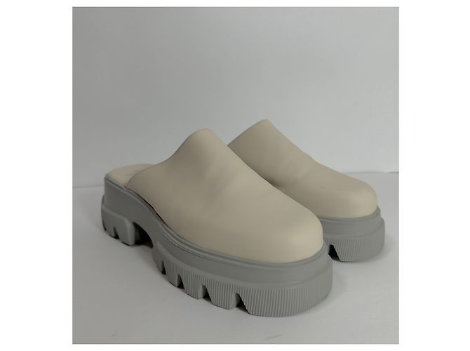 Autre Marque Copenhagen Studios Mules Leder Weiß Grau 40 - Ansicht 2