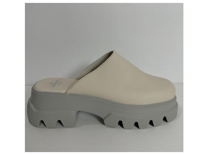 Autre Marque Copenhagen Studios Mules Leder Weiß Grau 40 - Ansicht 3