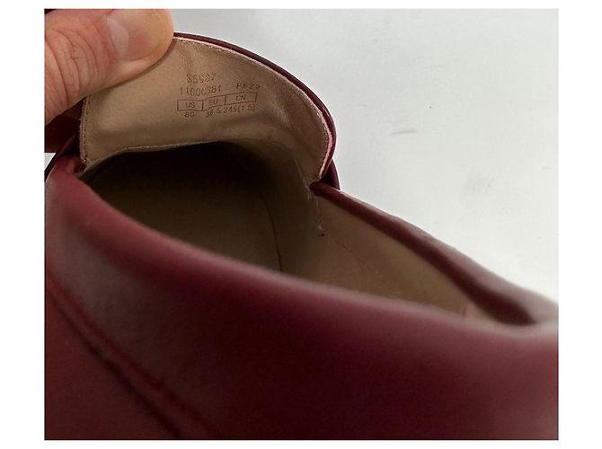 Mocassini Palmer Sleek Stuart Weitzman in pelle rosso scuro Bordò - vista 6