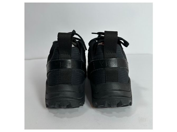 Veja Venturi Ripstop Turnschuhe Schwarz Leder - Ansicht 4