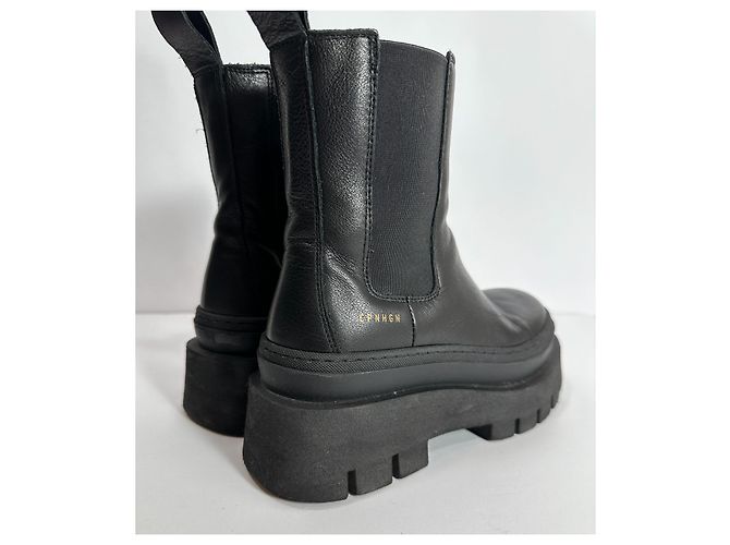 Autre Marque Botines de cuero negros Copenhagen Studios - vista 3