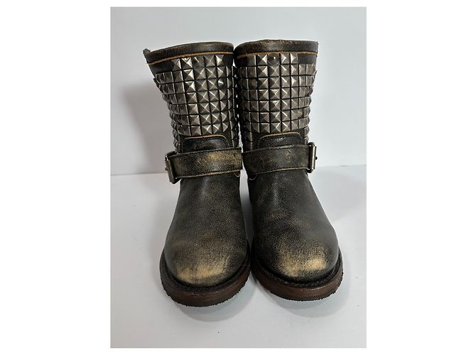 Botas Biker Trash de piel Ash Multicolor - vista 2