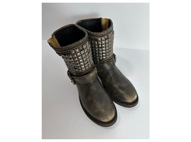 Botas Biker Trash de piel Ash Multicolor - vista 4