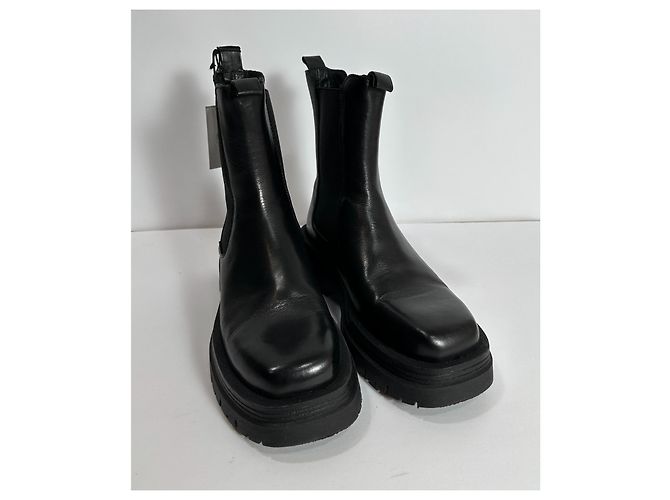 Autre Marque Botines Elida de cuero negro Pavement - vista 2