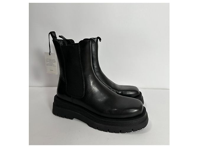 Autre Marque Botines Elida de cuero negro Pavement - vista 4