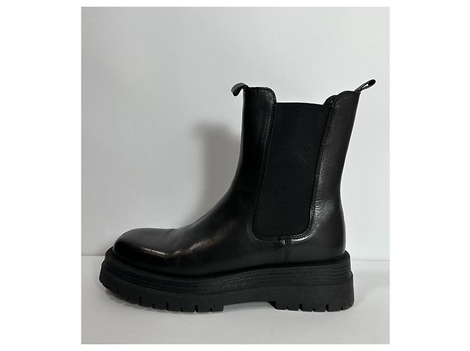 Autre Marque Botines Elida de cuero negro Pavement - vista 5
