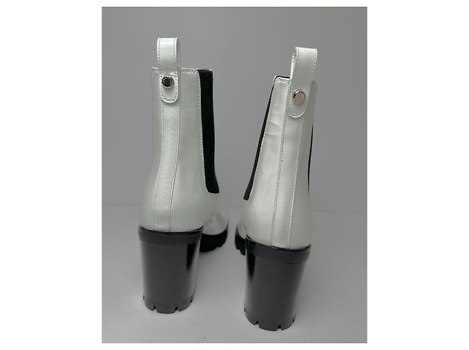 Botines Longchamp de charol blanco 36 - vista 5