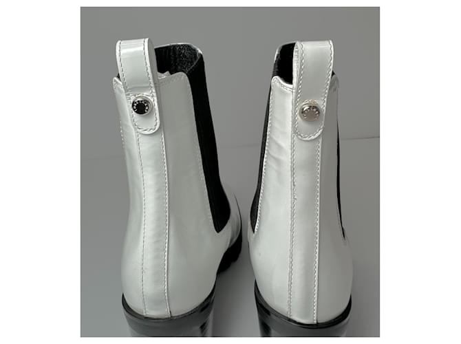 Botines Longchamp de charol blanco 36 - vista 7