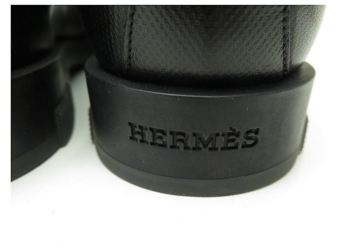 Hermès NUOVE SCARPE HERMES DERBY BEAUDEAIRE GRAIN D'H 2029572H 42 scarpe nuove Nero - vista 3