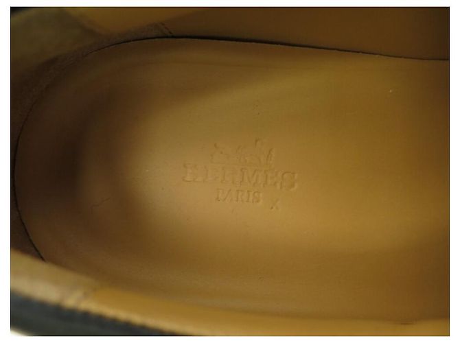 Hermès NUOVE SCARPE HERMES DERBY BEAUDEAIRE GRAIN D'H 2029572H 42 scarpe nuove Nero - vista 8