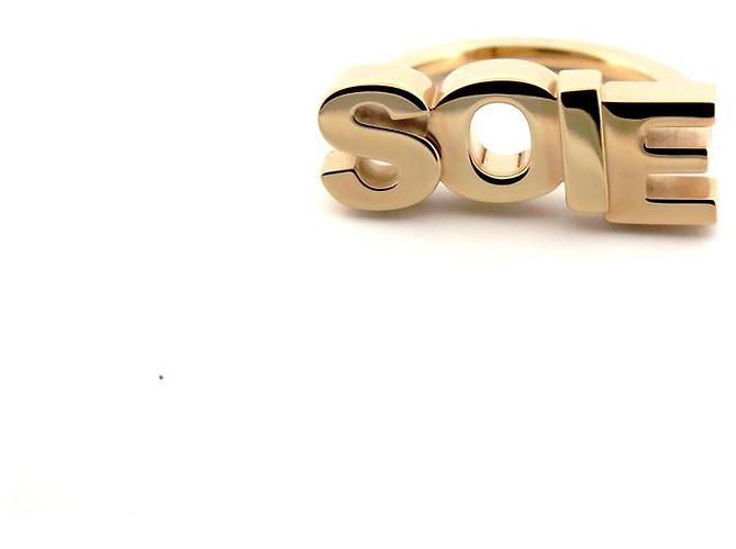 Ring Hermès NUOVO ANELLO SCIARPA IN SETA HERMES IN METALLO DORATO ANELLO SCIARPA DORATA D'oro - vista 2
