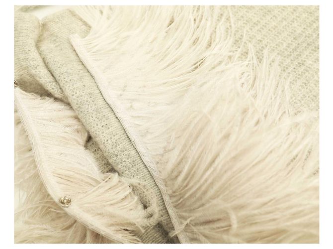 Riani Grauer Wollstrick m. Pullover mit Straußenfedern. Top-Größe 44 EUR - Ansicht 8