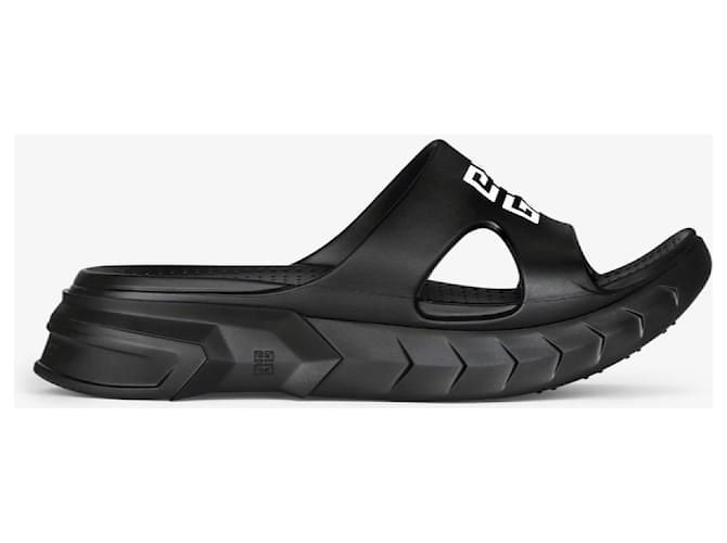 GIVENCHY SANDALI PIATTI MARSHMALLOW IN GOMMA Nero - vista 2
