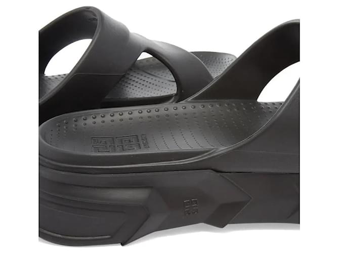 GIVENCHY SANDALI PIATTI MARSHMALLOW IN GOMMA Nero - vista 8