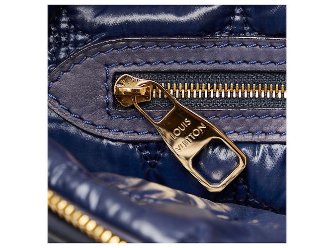 Louis Vuitton Blue Monogram Nylon Desire Lockit Vertical MM Blau - Ansicht 9