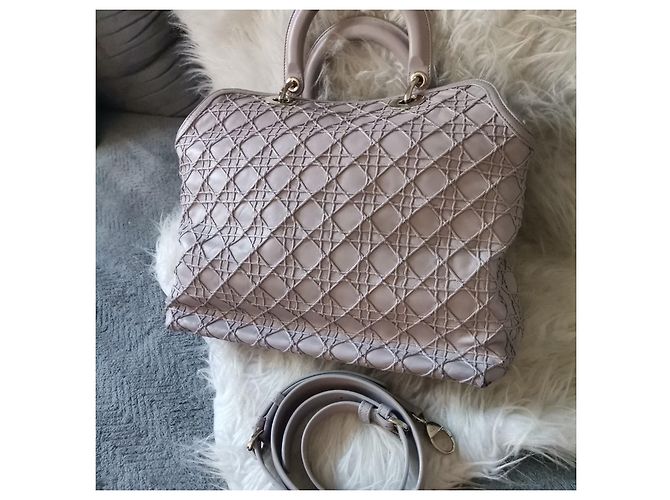 Borsa a mano Christian Dior Granville in pelle grigia - vista 10