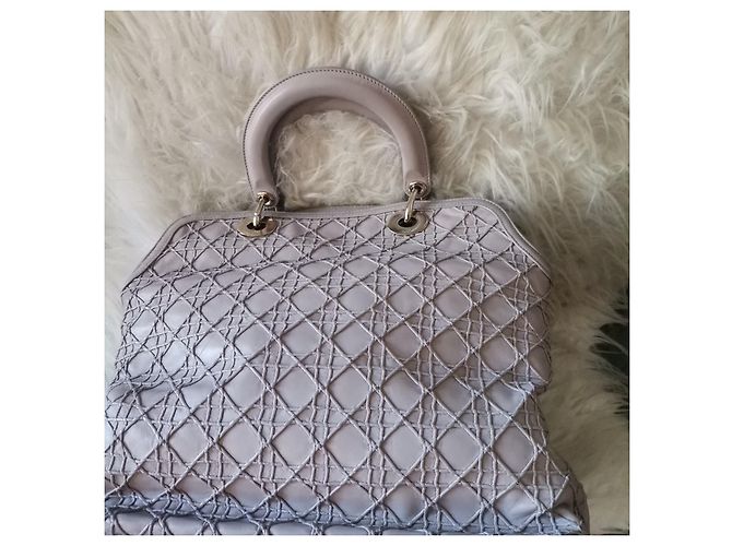 Borsa a mano Christian Dior Granville in pelle grigia - vista 2