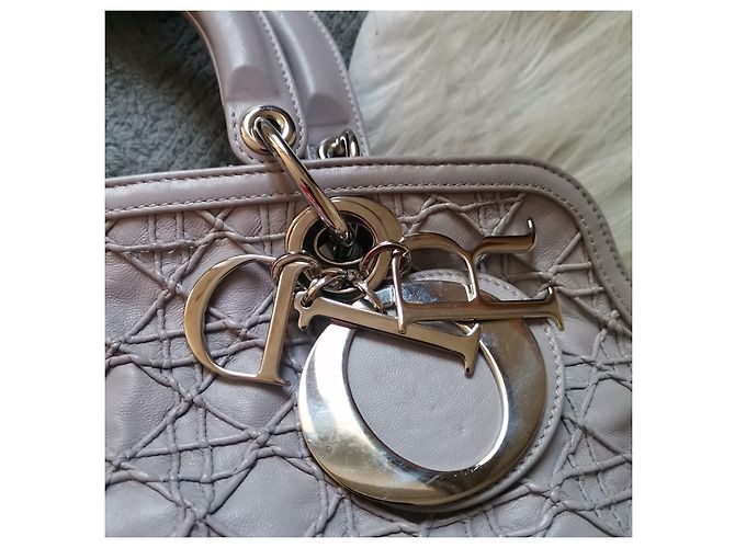 Borsa a mano Christian Dior Granville in pelle grigia - vista 4