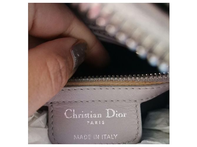 Borsa a mano Christian Dior Granville in pelle grigia - vista 6