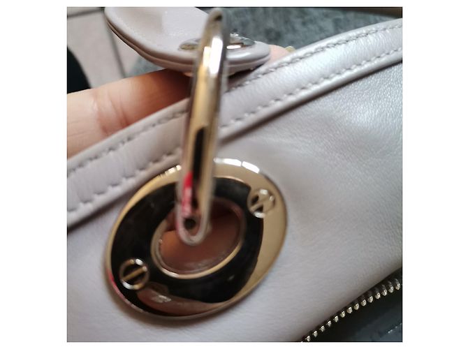Borsa a mano Christian Dior Granville in pelle grigia - vista 9